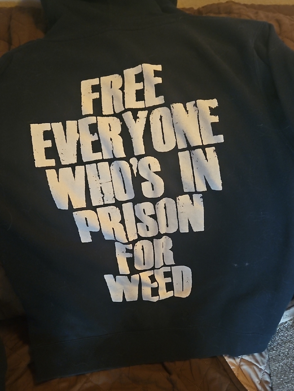 Blackcraft Cult Hoodie "FREE EVERYONE WHO'S IN PRISON FOR WEED"
